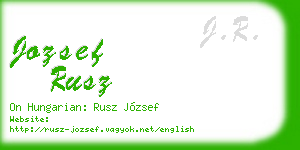 jozsef rusz business card