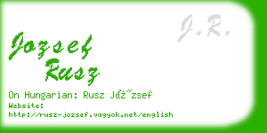 jozsef rusz business card